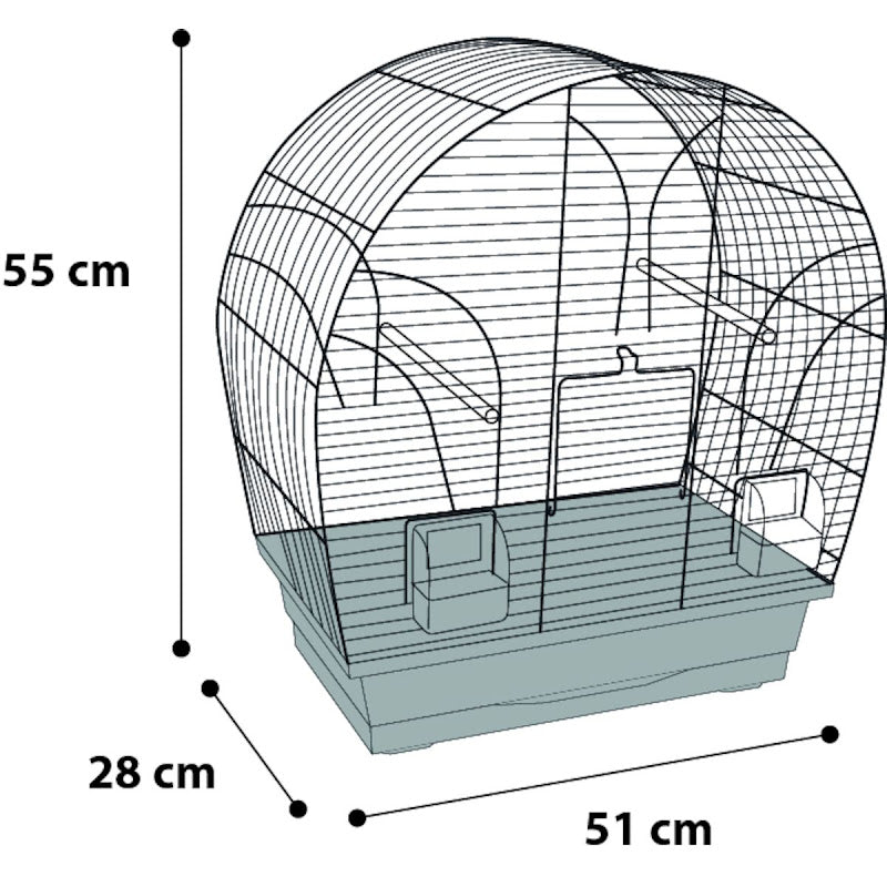 Vogelkooi Saga Zwart/Koper