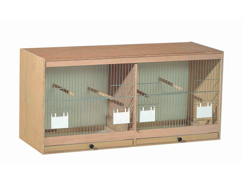 KWEEKKOOI HOUT 80 CM 2-DELIG SPECIAAL 4 DEURT+KLEP