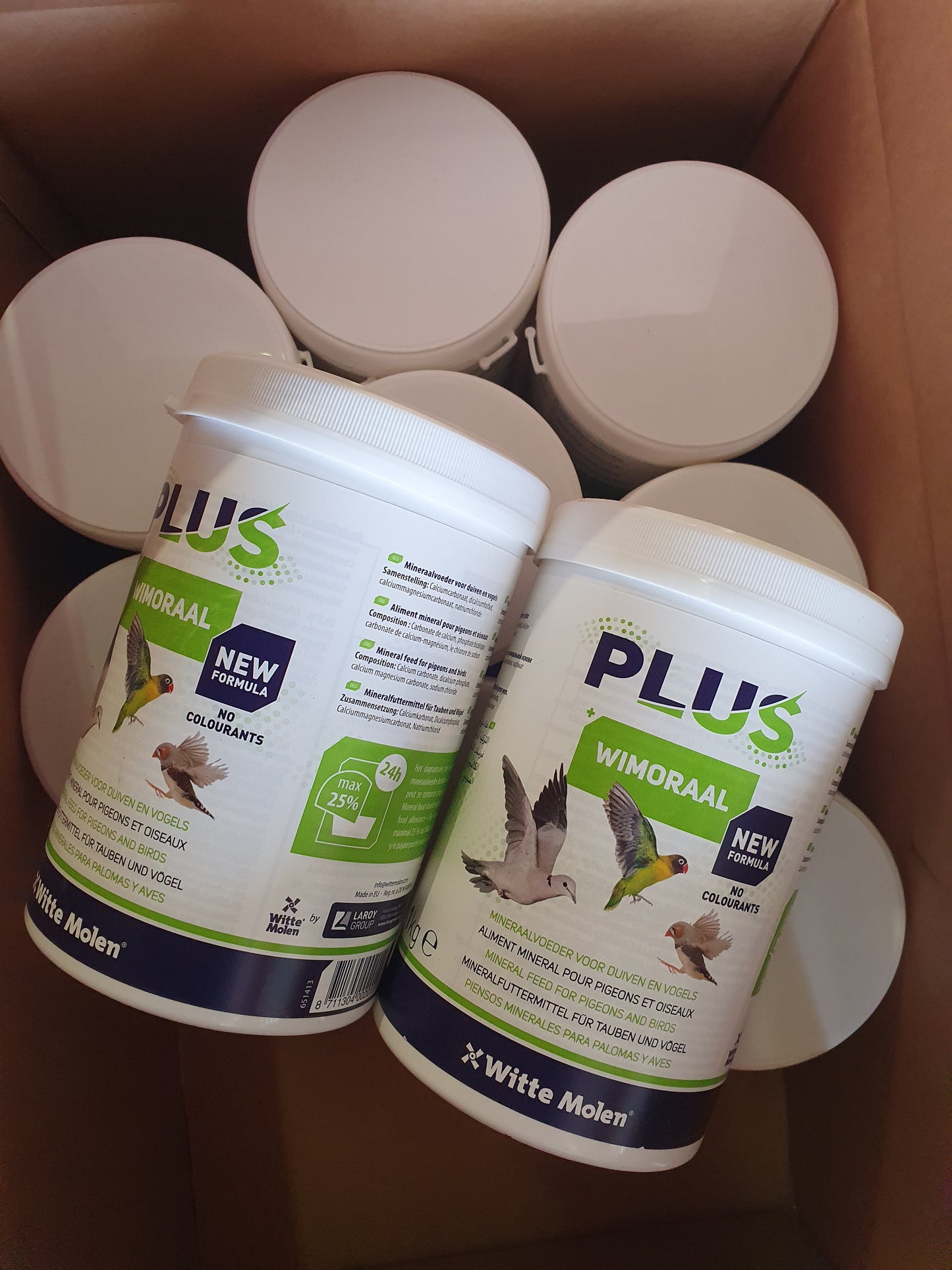 Plus Wimoraal 1kg ( mix van mineralen ) ( duiven en vogels ) - Witte Molen