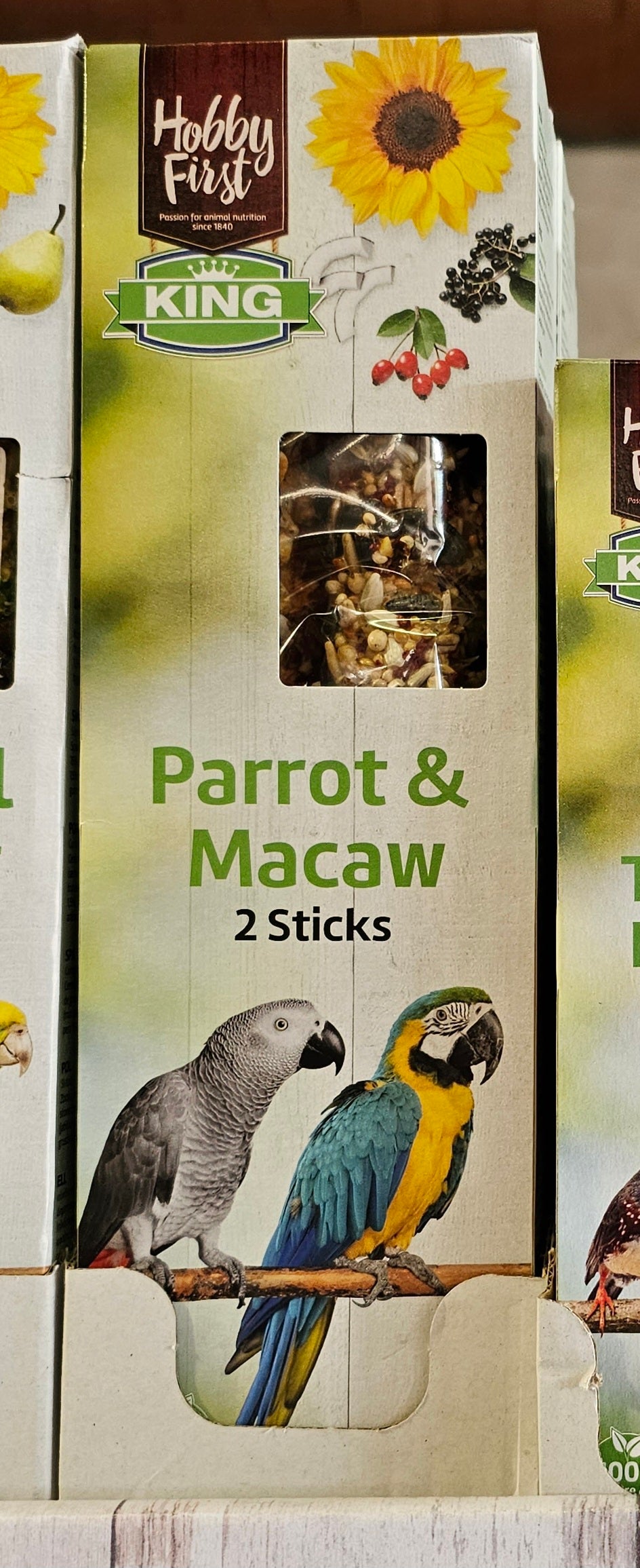 Hobby First King Sticks L Papegaai & Ara Fruit 180 gr