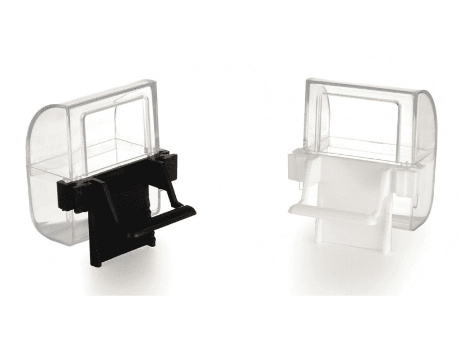 Eetbakje kanarie met opstapje wit 8x4.5x6.5cm