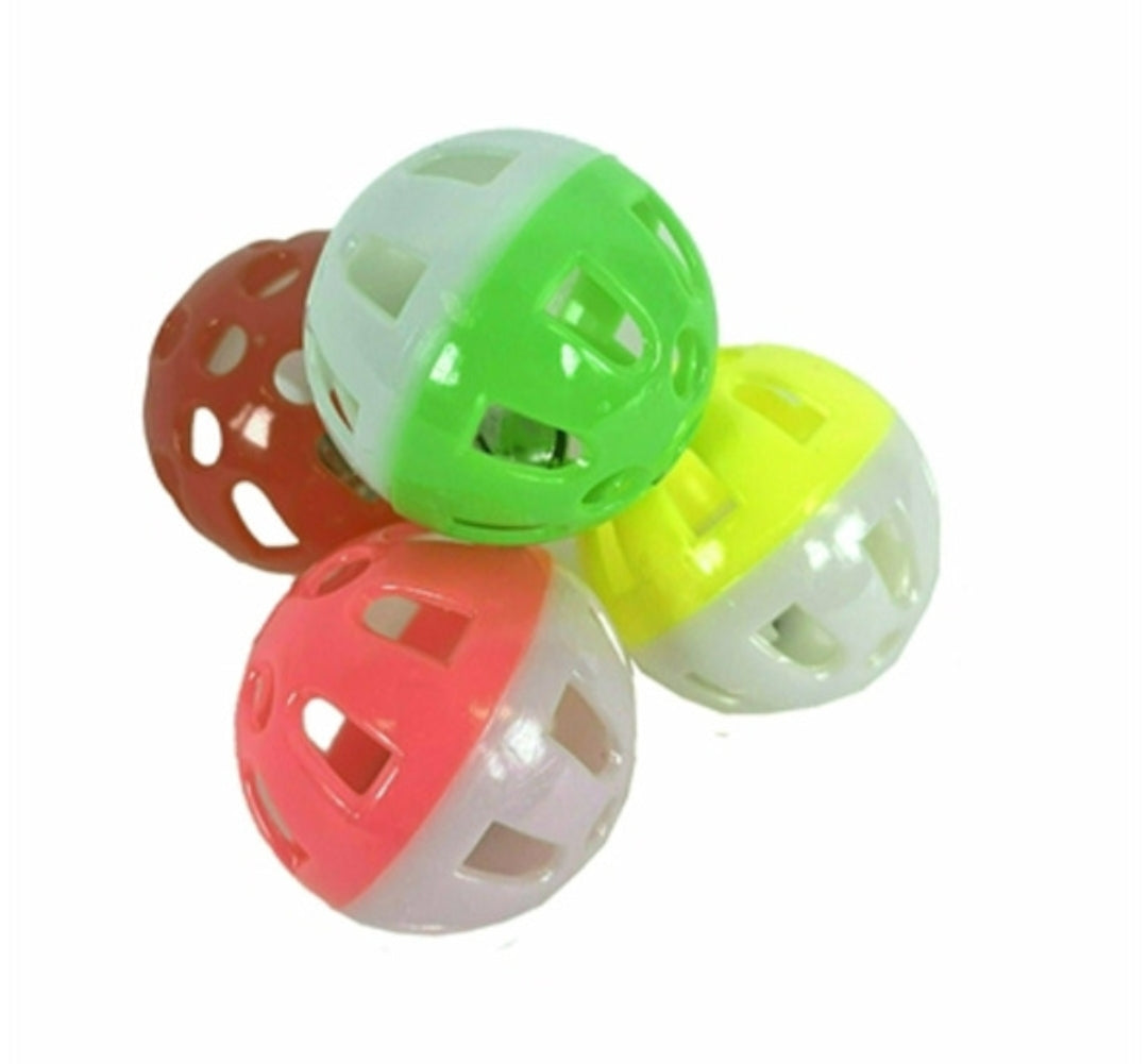 Katten speelballetjes 4 stuks 4cm