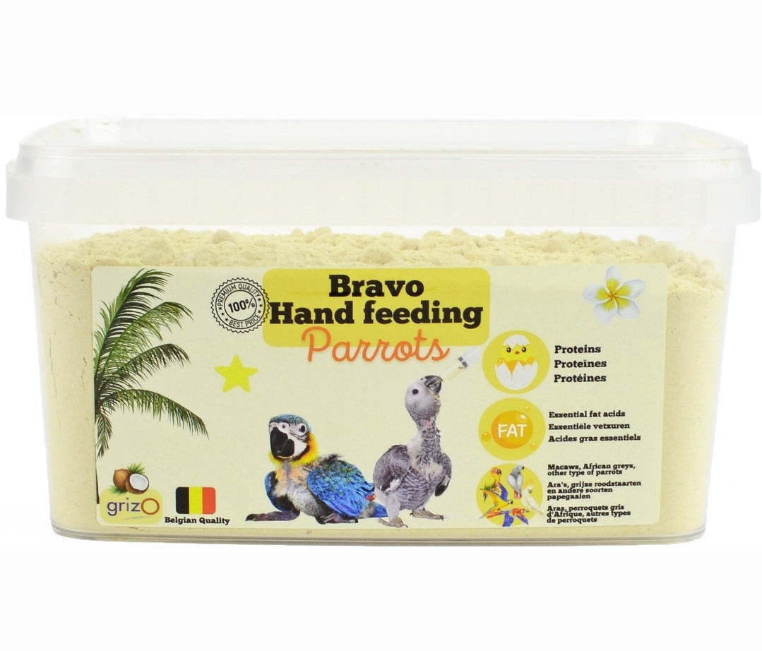 Bravo Hand Opfok 800 gram Papegaai