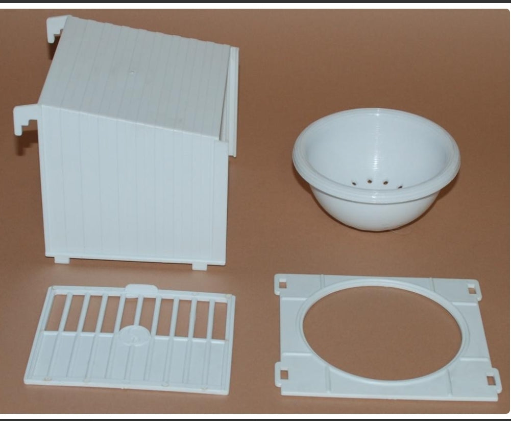 Voorhangnest wit incl. witte nestkom - BOX 18 STUKS