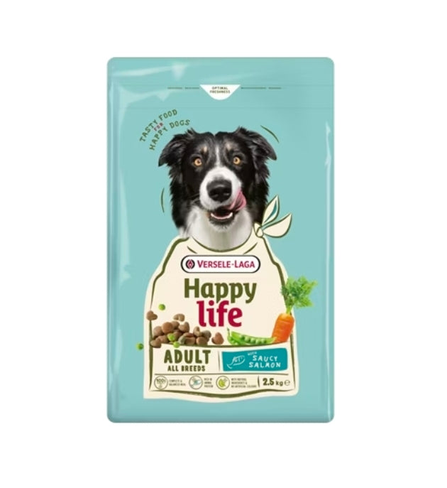 Happy Life Adult Lachs Hundefutter 12.5 kg - Versele Laga  Birdshop  Christina Pet Shop