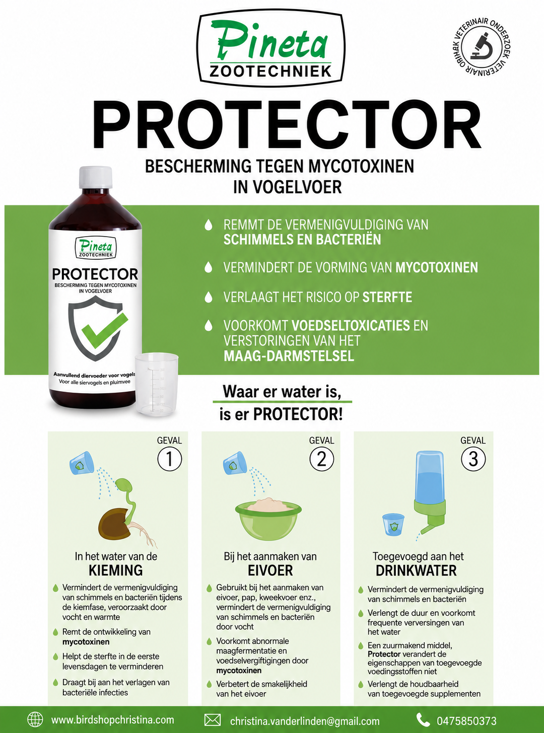 Protector 3in1 ( antibacterieel ) 1L - Pineta Zootecnici