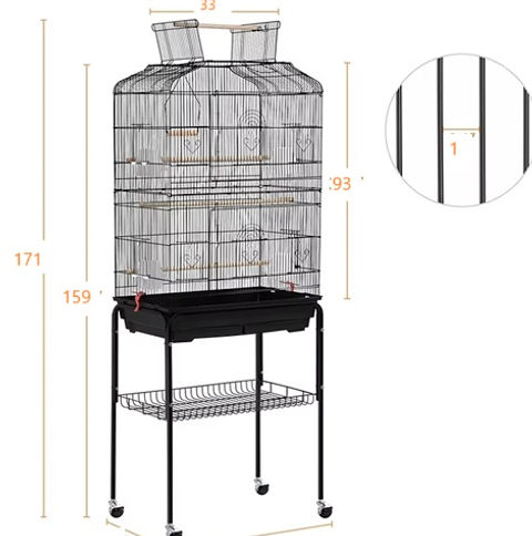 Lisa Vogelkooi Op Staander Zwart