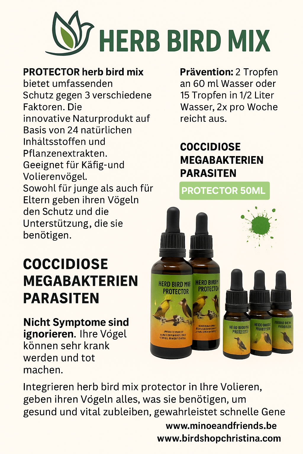 Protector 50ml - 3in1 - Totale bescherming - Herb Bird Mix
