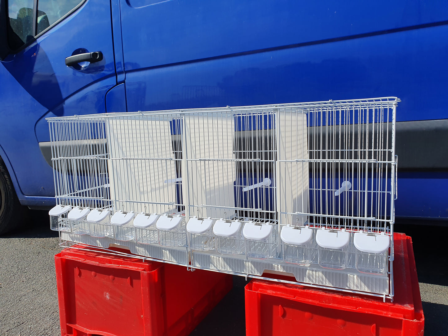 Klepje witte draadkooi 102cm