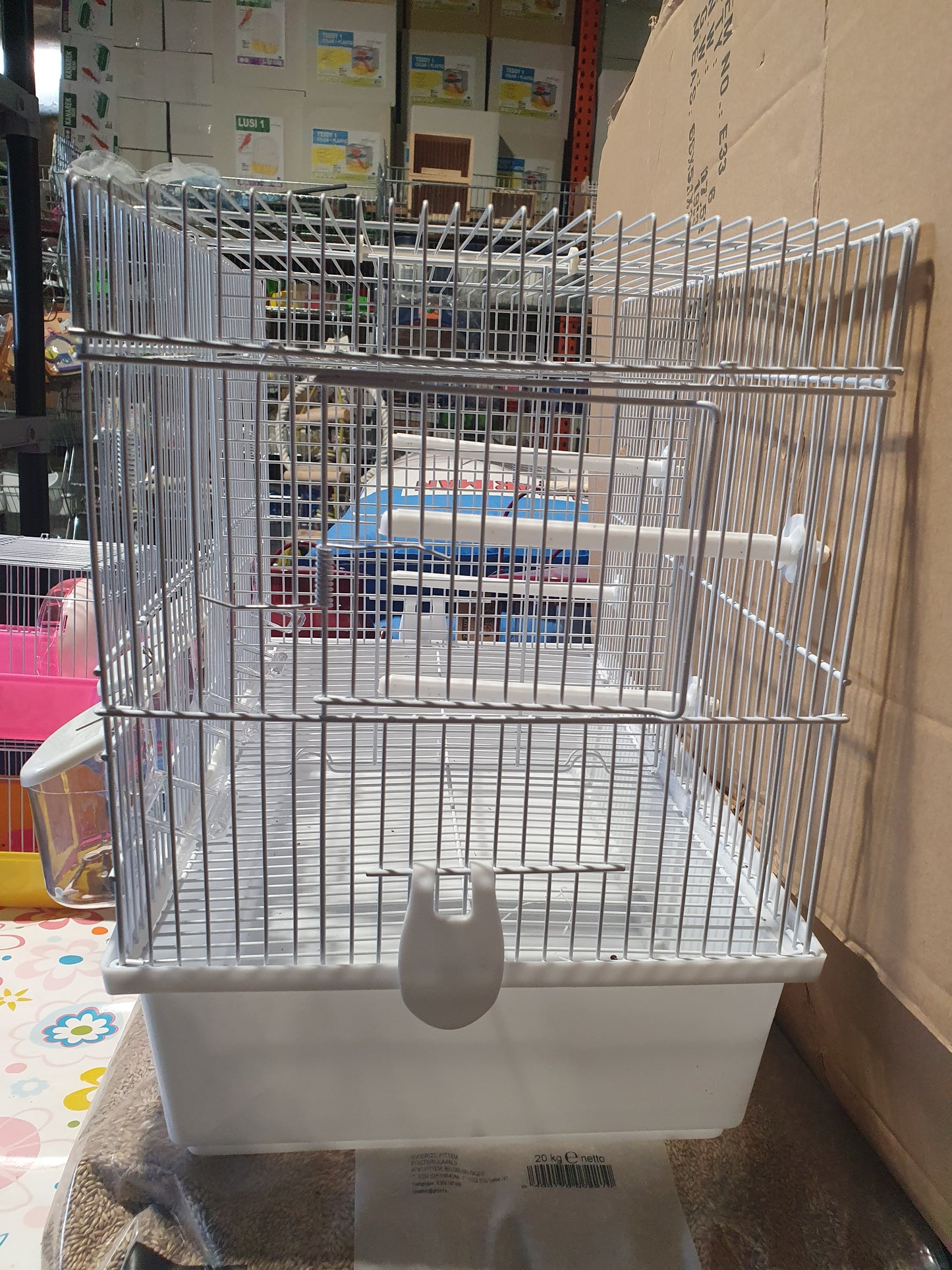 Witte broedkooi draadkooi stapelbaar 45cm ( met onderbak )