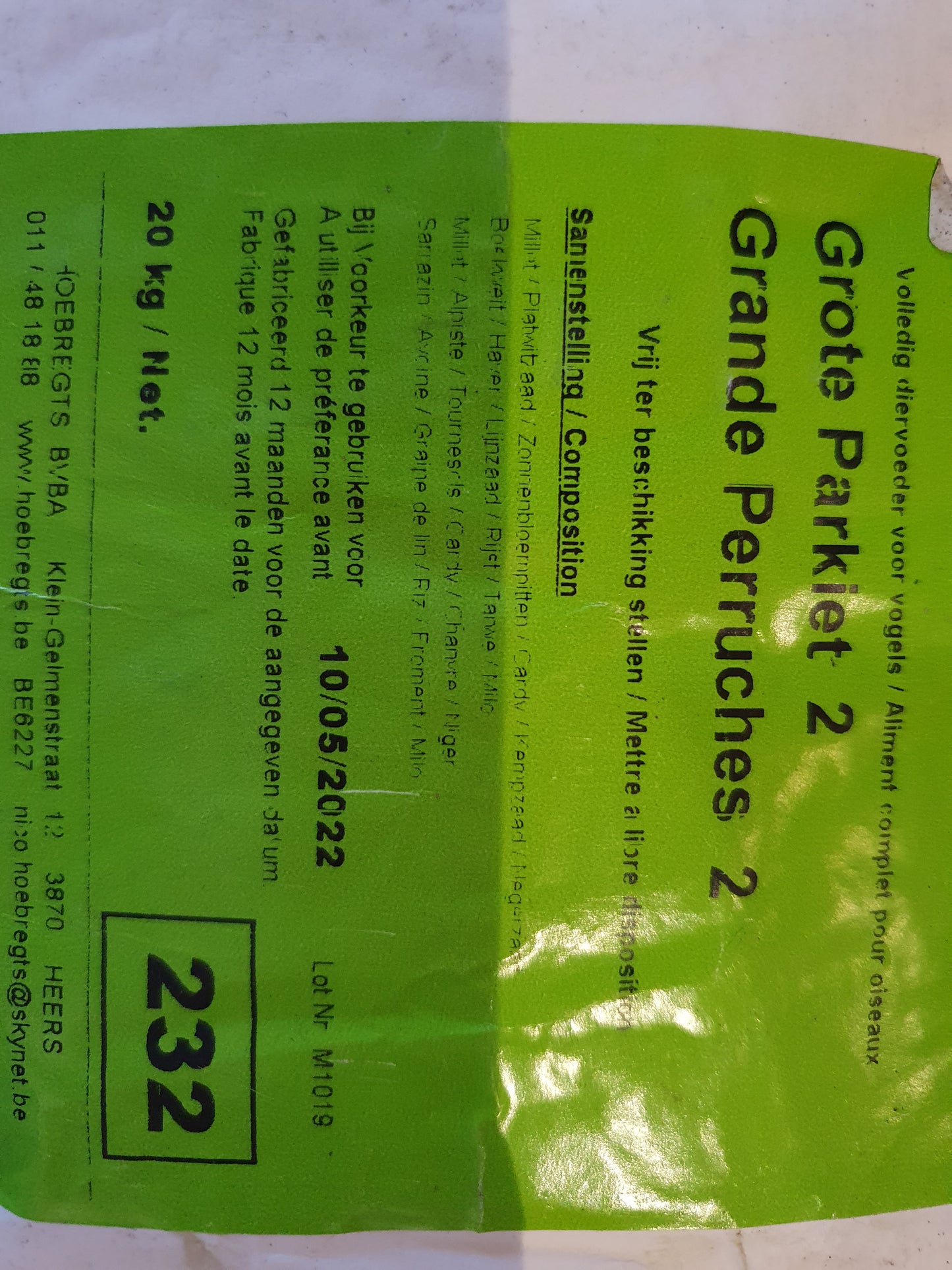 Grote Parkieten - 5kg