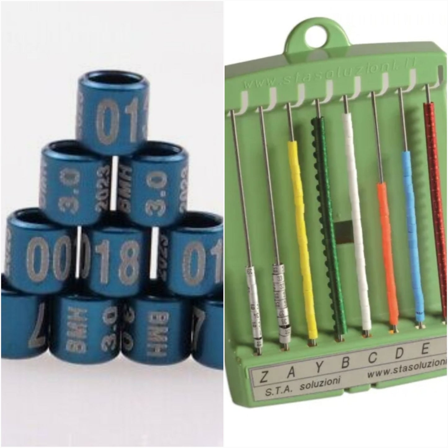 5 Gesloten Jaarringen 2023 + Sta Ringen Houder Beige