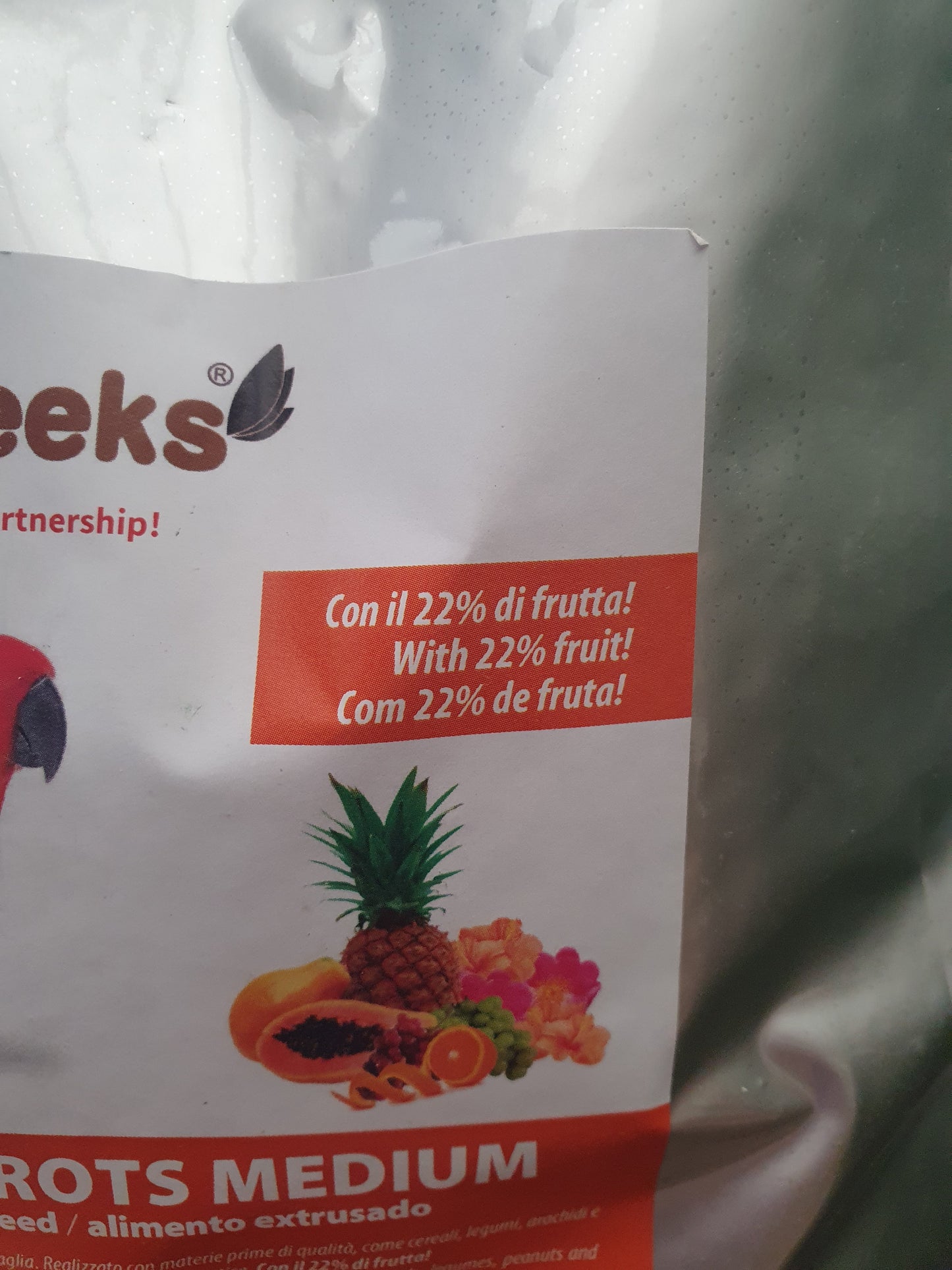 Daily Feed Parrots Medium ( fruit mix ) 4kg - Unica & Meeks