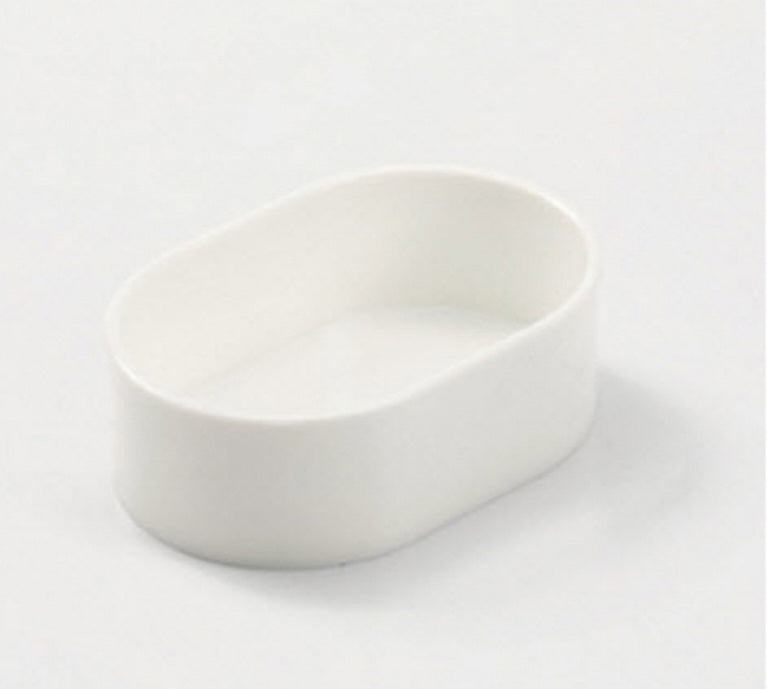 Ovaal Kunststof Eetbakje Wit