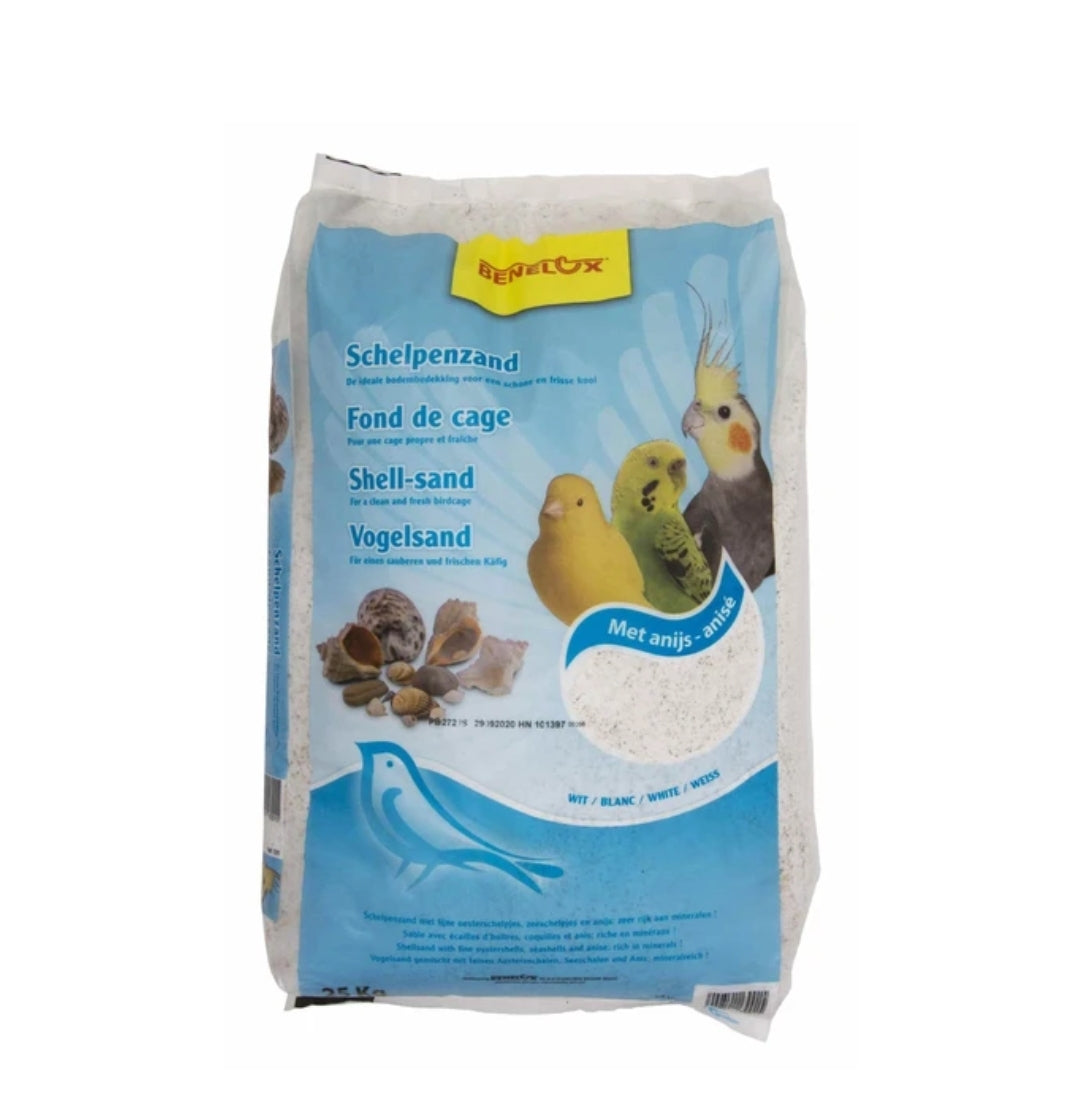 Wit schelpen 🐚 zand met anijs 25kg - Benelux