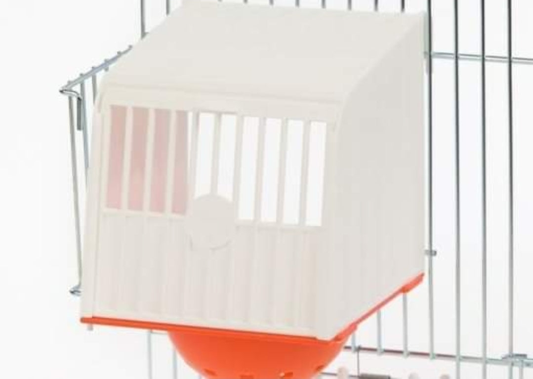 Voorhangnest wit/oranje incl. oranje nestkom