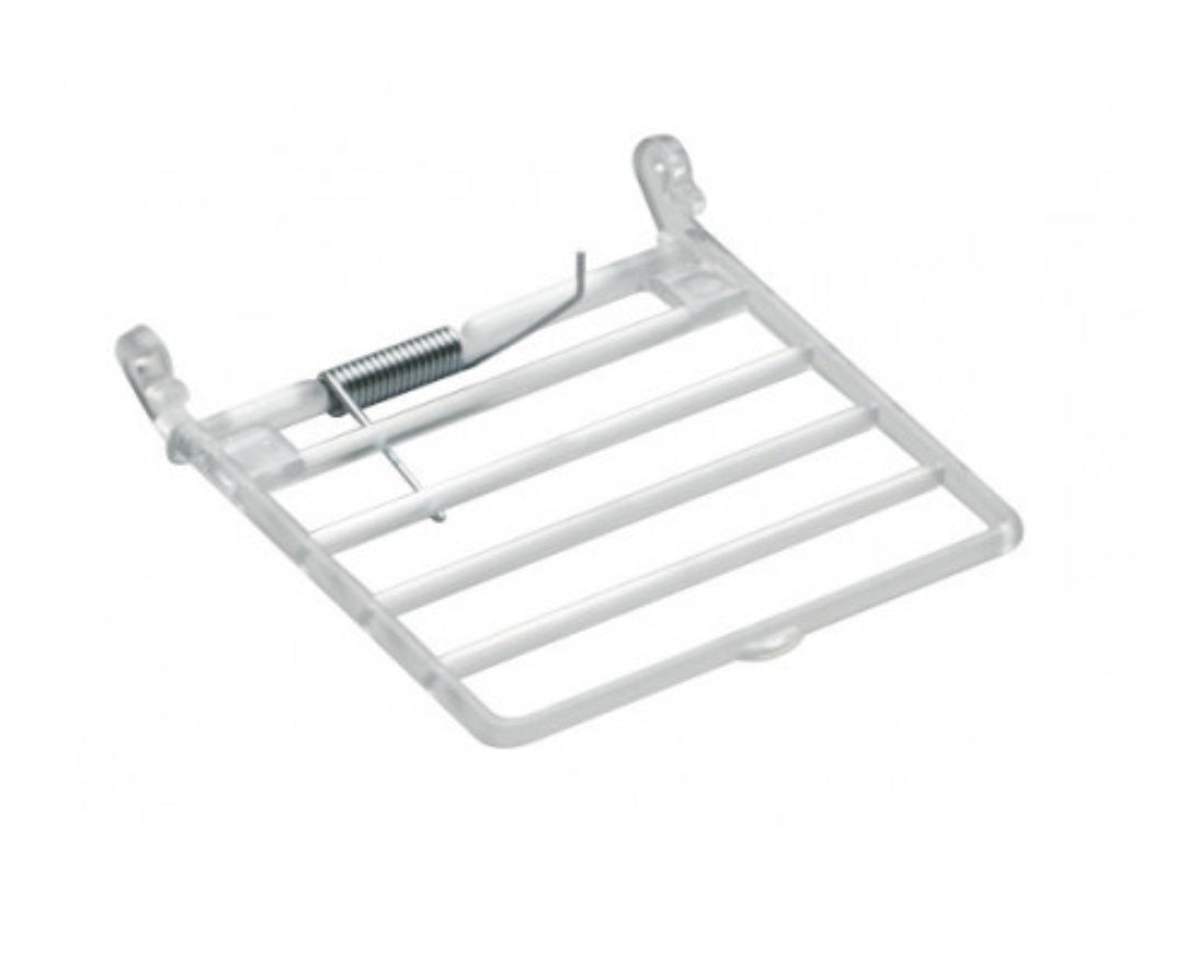 Klepje met veer voor horizontale tralie