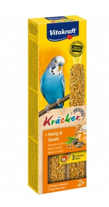 Vitakraft Kräcker parkiet honing en sesam, 2 stuks