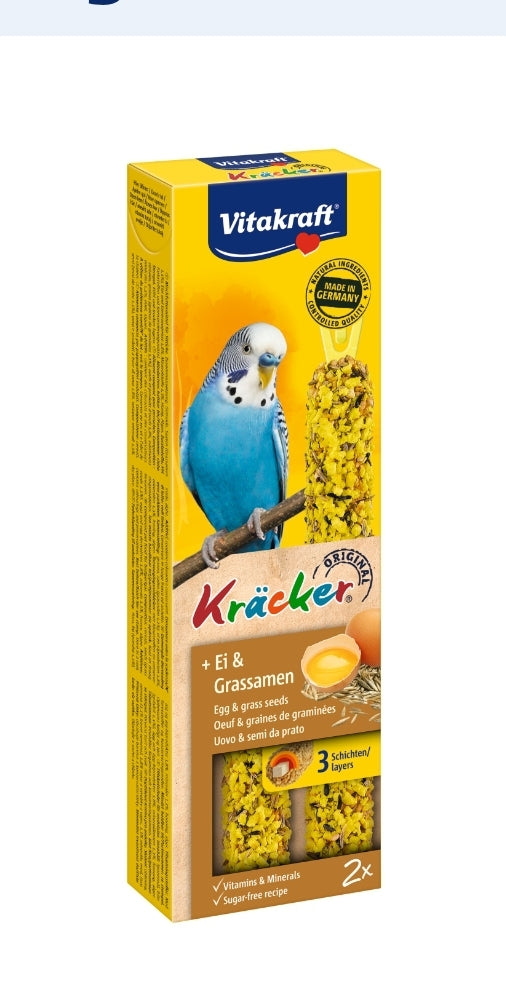 Vitakraft Kräcker parkiet ei en graszaad, 2 stuks