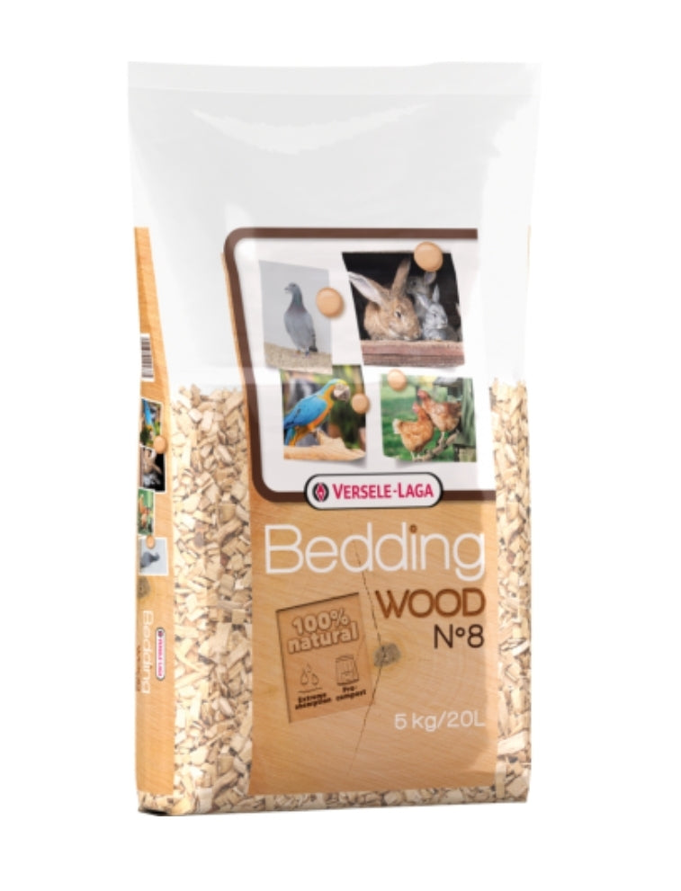 Versele-Laga Wood Beddengoed 8mm - 5kg - Hygiënische Basis Van Gemalen Beukensnippers