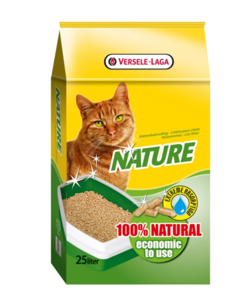 Versele-Laga Nature 25 L - Natuurlijke Kattenbakvulling Met Houtsnippers