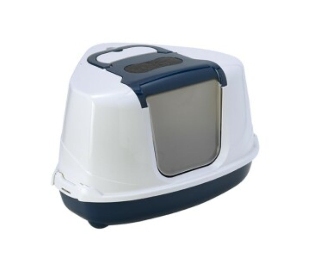 AniOne kattenbak Flip Corner M Donkerblauw