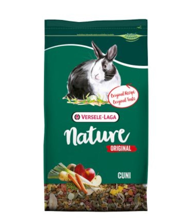 VERSELE-LAGA - Nature Original Cuni - Mélange Complet, Varié et Enrichi pour  Lapins (Nains) Adultes - 9kg : : Animalerie