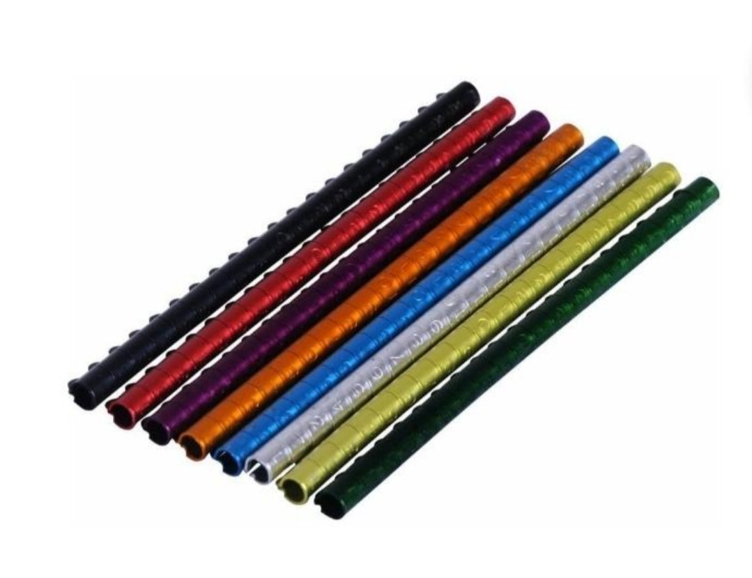 20 Open Aluminium Knijp Ringen Kleur: Rood