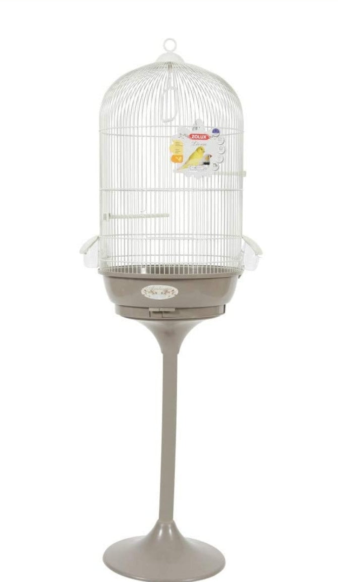 CAGE ARABESQUE LÉONIE 50 OP VOET. MOL. AFMETINGEN: Ø 49,5 CM X 140 CM. VOOR VOGELS.