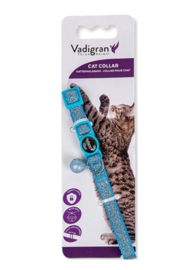 Kattenketting Glitter Turkoois 20-30cmx10mm - Vadigran