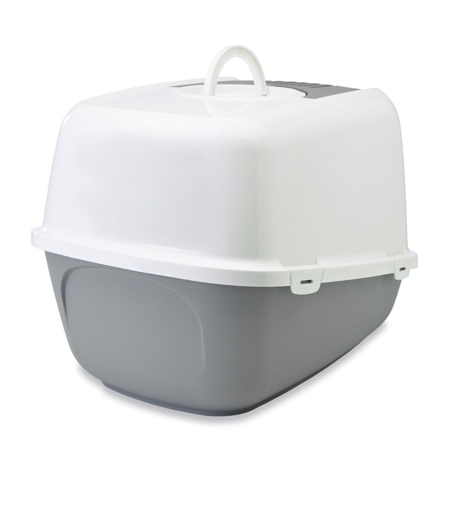 Savic Kattentoilet Nestor Jumbo - Kattenbak - 66.5x48.5x46.5 cm Grijs Groen