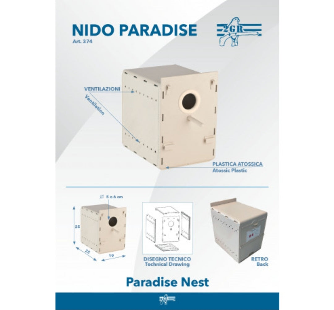 Kunststof Parkieten Nest blok ( Paradise Nest 2gr )