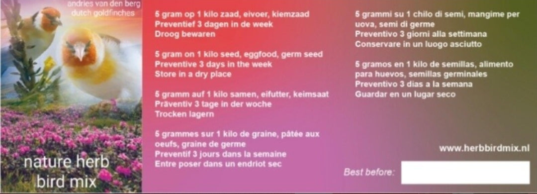 Mix 3 - Winter Periode ( 150gram ) - Herb Bird Mix