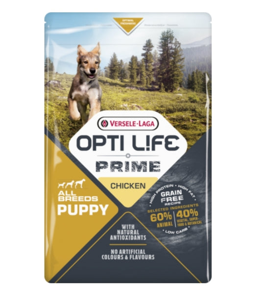 Opti Life Prime Puppy All Breeds ( Graanvrij ) Kip 12,5 kg - Versele Laga