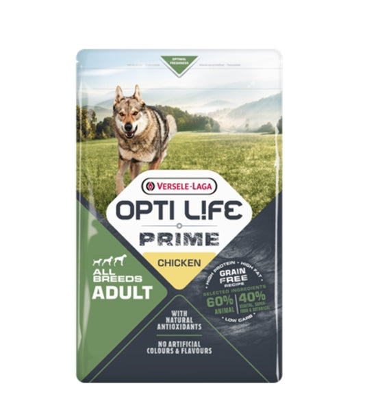 Opti Life Prime Adult All Breeds ( Graanvrij ) Kip 12,5 kg - Versele Laga