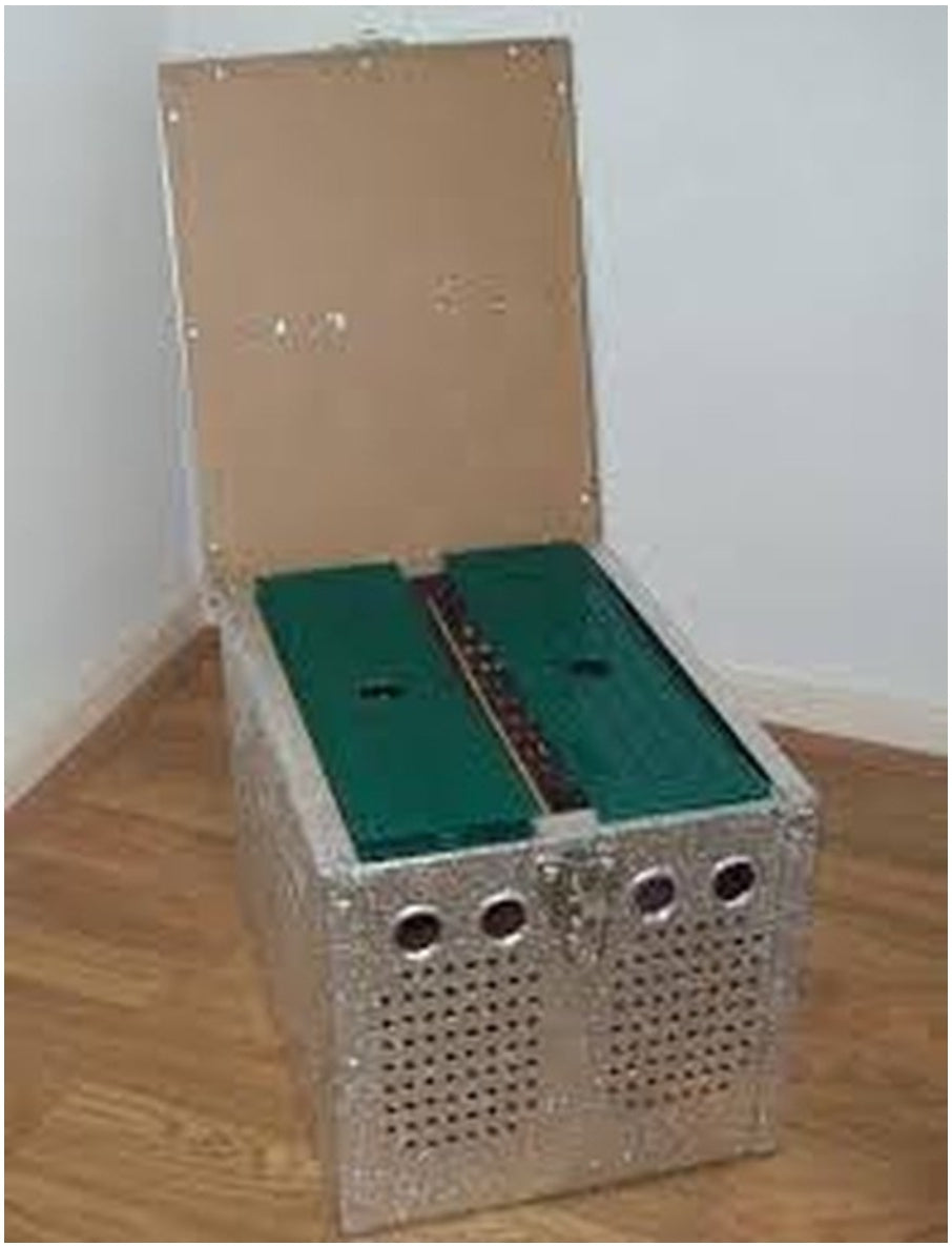 Aluminium Duivenmand 2 Dieren - Natural