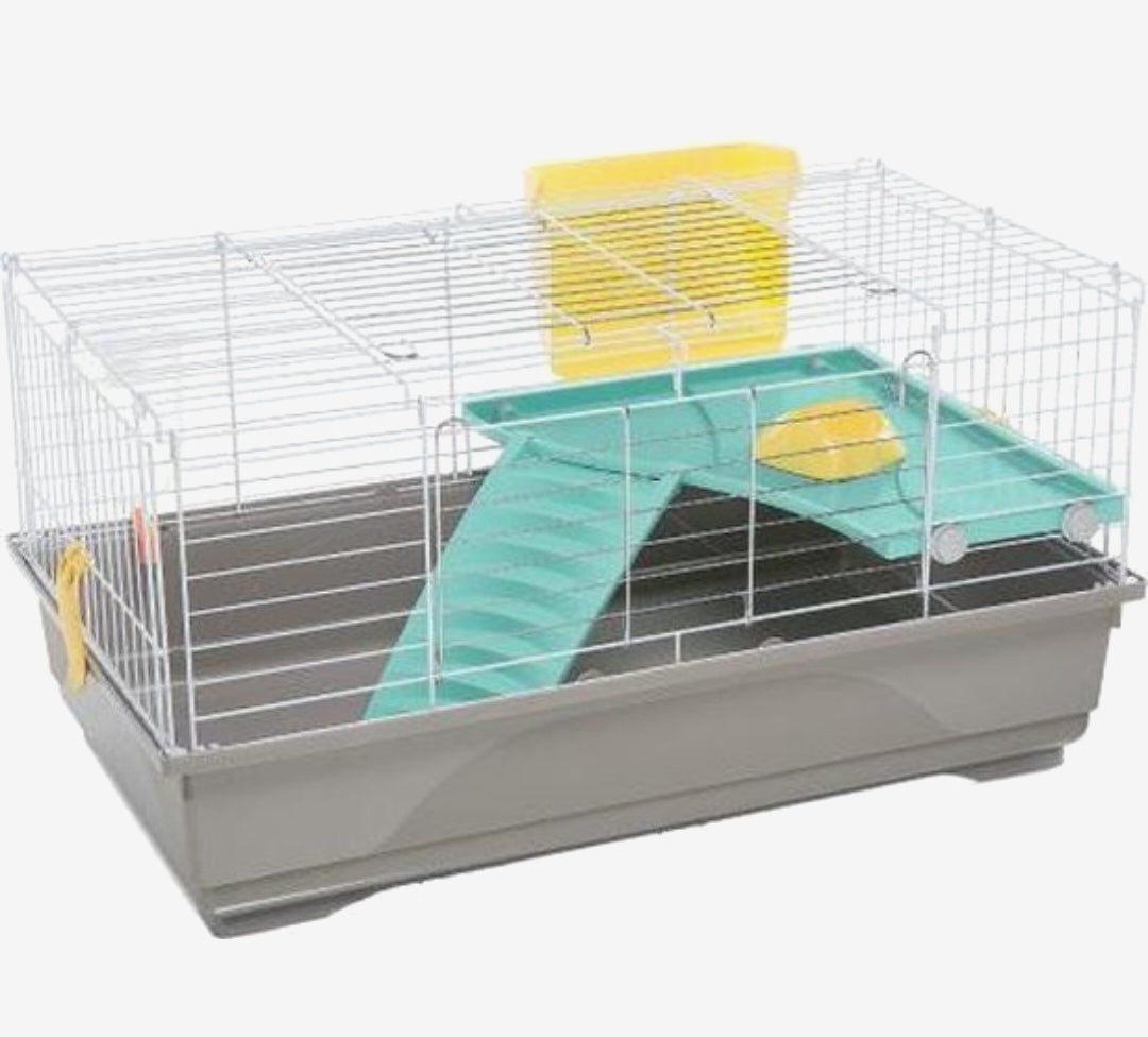 Imac knaagdierkooi ronny 80 taupe muntgroen 80 x 48 5 x 42