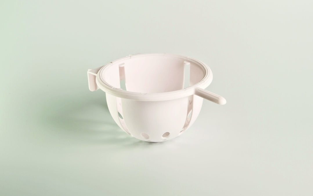 Groot nest met extra haak 13x8 cm met zitstok - wit