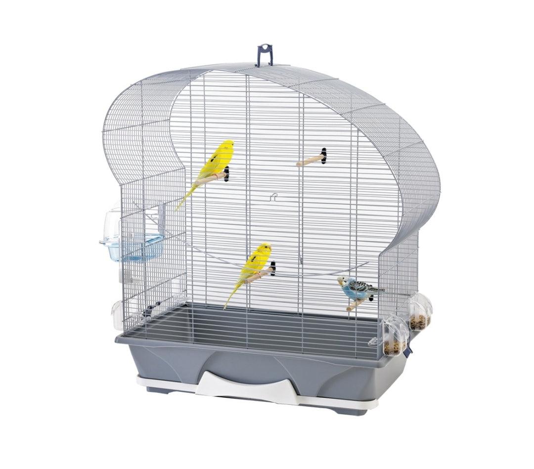 Kooi kleine vogel Ellipse 50 zilver/gri 70x38x75cm