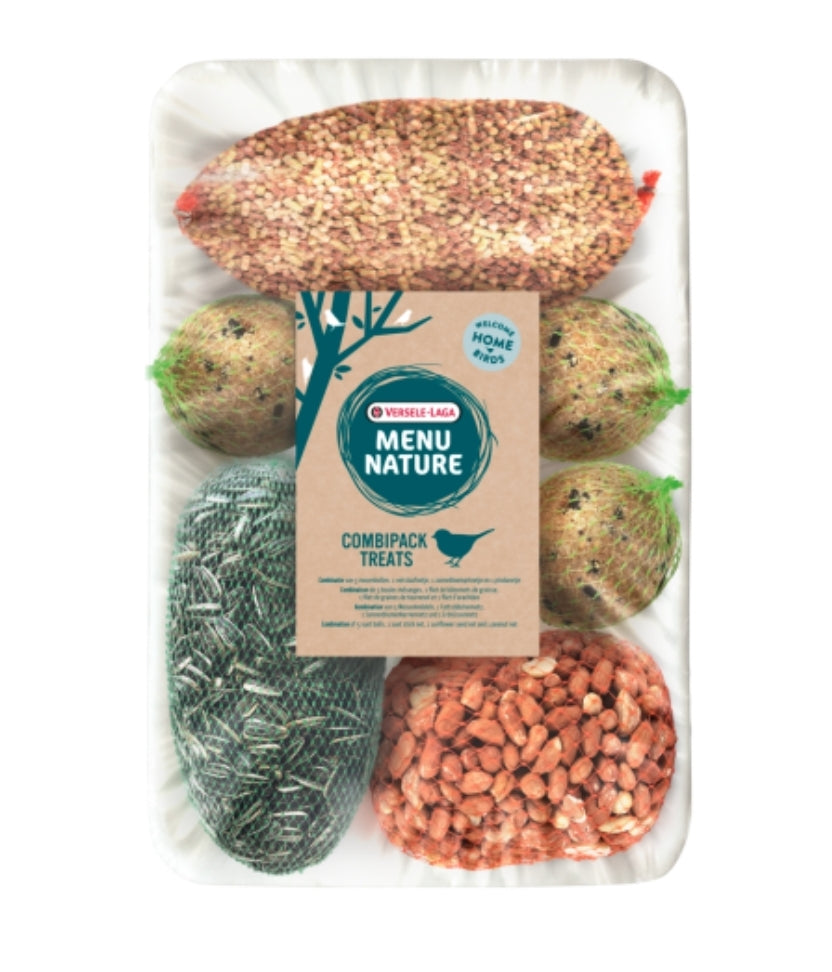 Nature Menu Combipack Treats 1kg - Tit Balls, Fat Sticks, Zonnebloempitten, Pinda's