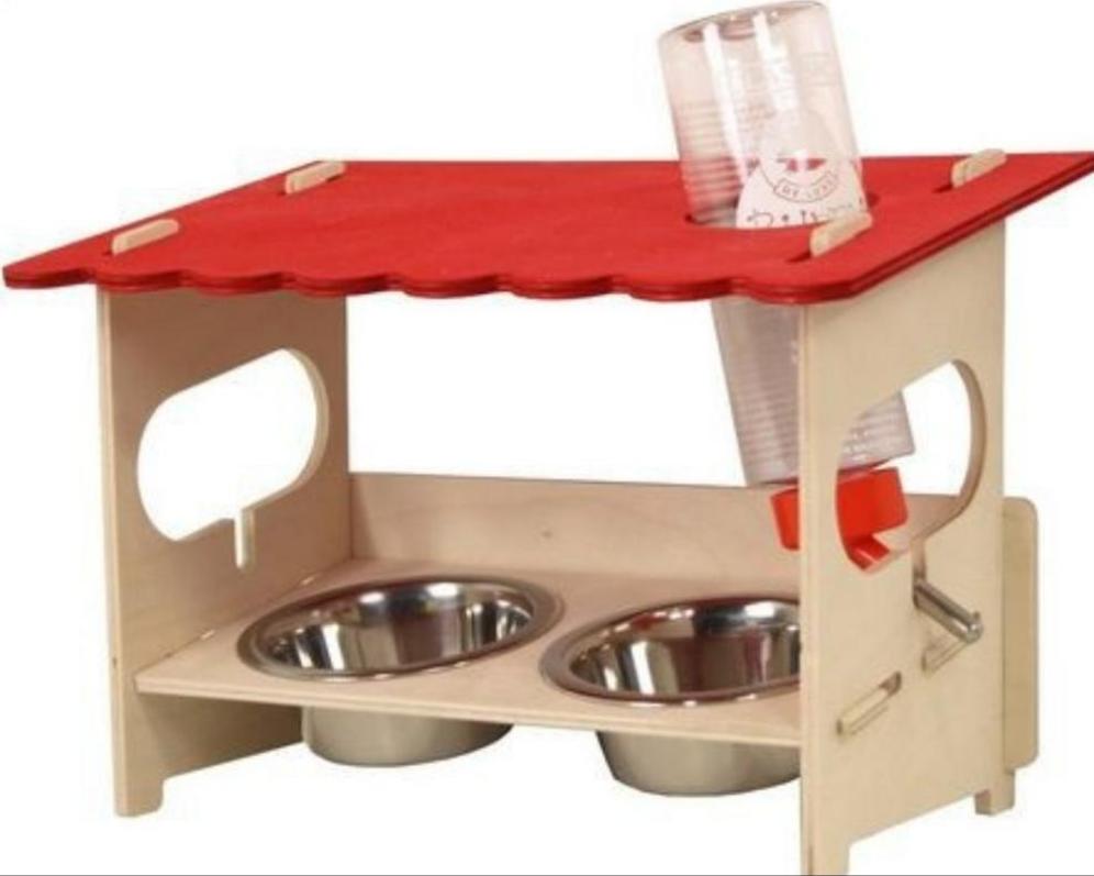 Knaagdier Snackbar met Fles & Voerbakken 31 cm