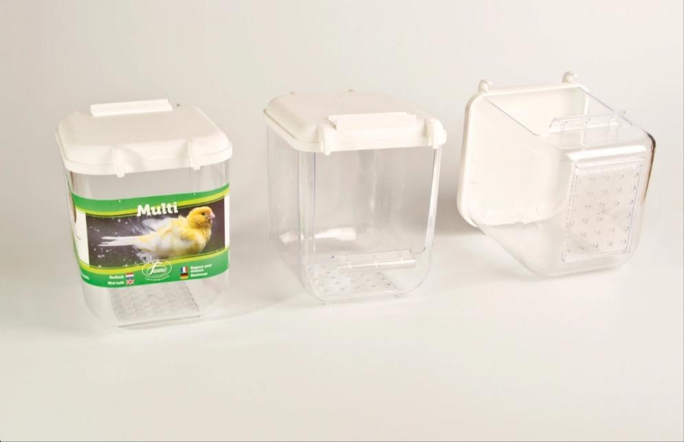 Badhuis Multi - Vogel - Plastic - 14x11x14 cm