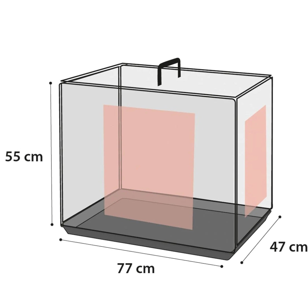 Duvo+ Draadkooi zwart M 47x77x55 cm