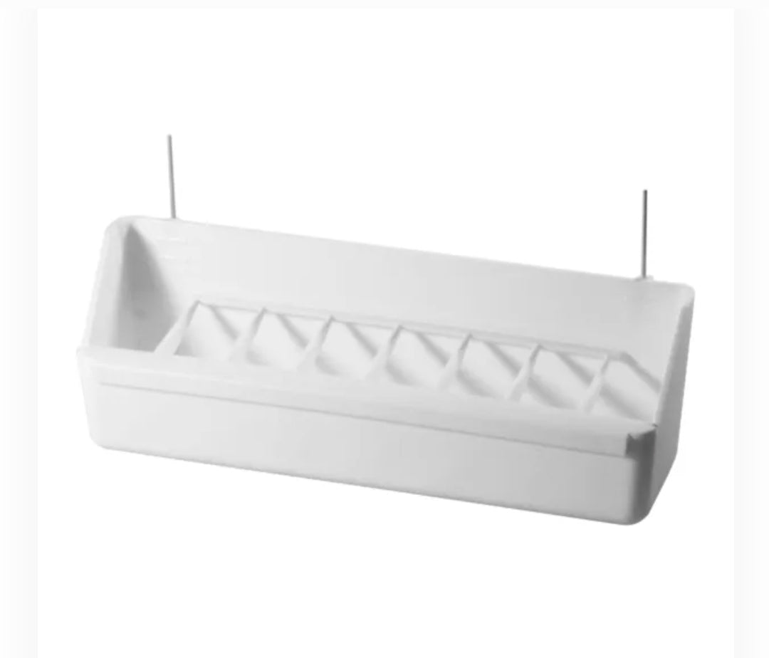 Volière Eetbak + Rooster Wit 21cm