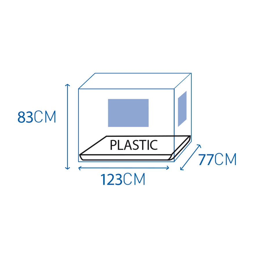 Duvo+ Draadkooi zilver XXL 123x77x83 cm
