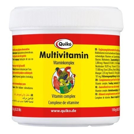 Quiko - Multivitamine, VitamineComplex Voor De Verzorging Van Alle Siervogels 150 Gram