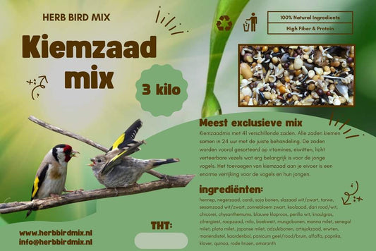 Kiemzaad Super (41) Mix 3kg - Herb Bird Mix