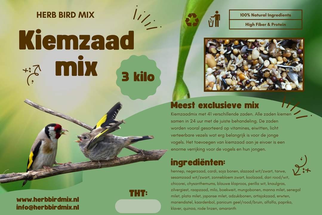 Kiemzaad Super (41) Mix 500 gram - Herb Bird Mix