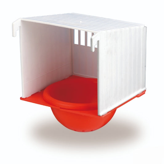 Voorhangnest wit/oranje incl. oranje nestkom - BOX 18 STUKS