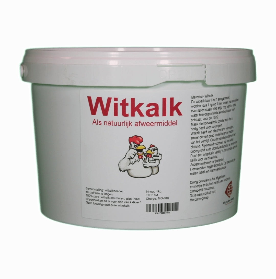 Witkalk Poeder 1000 Gram - Anti Bloedluis - Mercator Groep